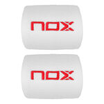 NOX white wristband with red logo